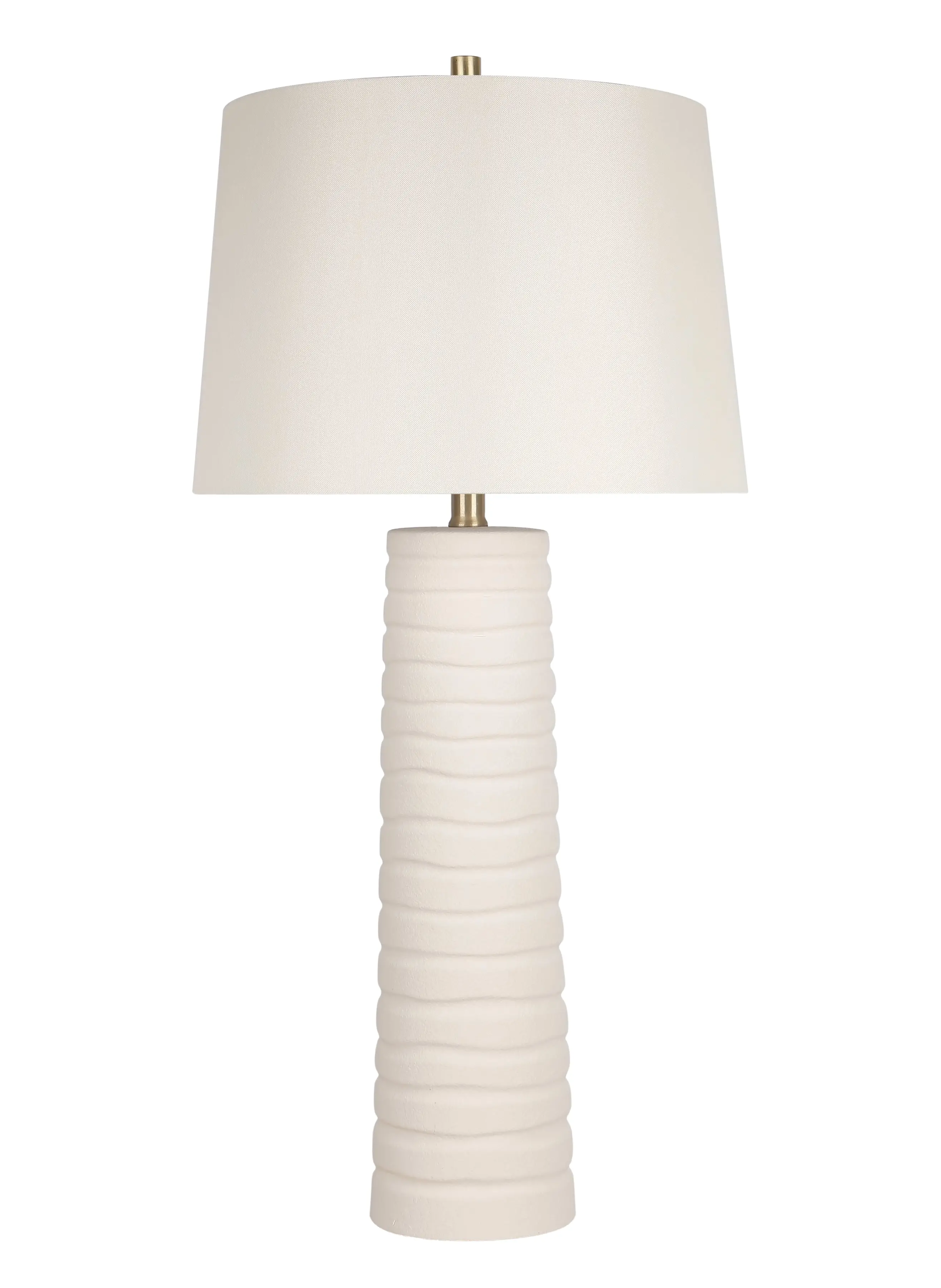 Calming Flow White Ceramic Table Lamp-1