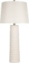 Calming Flow White Ceramic Table Lamp
