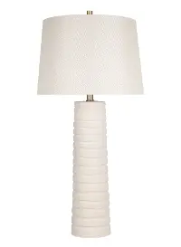 Calming Flow White Ceramic Table Lamp