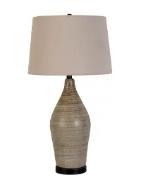 Serene Stone Ceramic Table Lamp