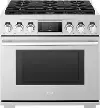 SKSDR360S SKS 6.3 Cu Ft Single Oven Dual-Fuel Pro Range - Stainless Steel