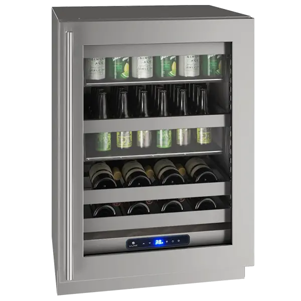 UHBV024-SG01A U-Line 24  Beverage Refrigerator - Stainless Steel-1