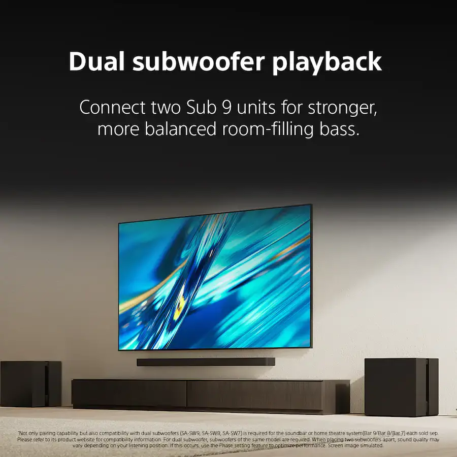 SASW9 Sony Bravia Black Sub 9 Wireless Theater Subwoofer-8
