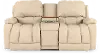 X49530/W2/CM/BL211763 Greyson Off-White Power Reclining Loveseat with Headrest and Lumbar