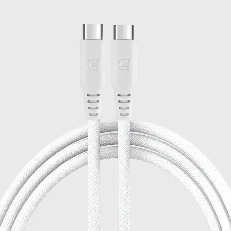 Caseco White USB-C to USB-C Fast Charging Cable