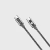 Rockstone Gray Pet Proof Metal Braided USB-C Cable