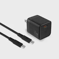 Caseco Black GaN 30W USB-C Foldable Wall Charger