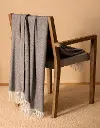 Bamboo Herringbone Gray Throw
