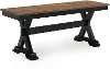 Wildenauer Black and Rustic Brown Dining Bench