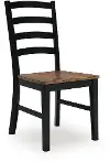 Wildenauer Black and Rustic Brown Dining Chair