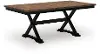 Wildenauer Black and Rustic Brown Extendable Dining Table