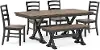 Wildenauer Black and Rustic Brown 6-Piece Dining Set