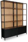 Marsden Black 2 Piece Bookcase Wall