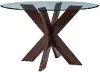 Auden Espresso Round Glass Top Dining Table
