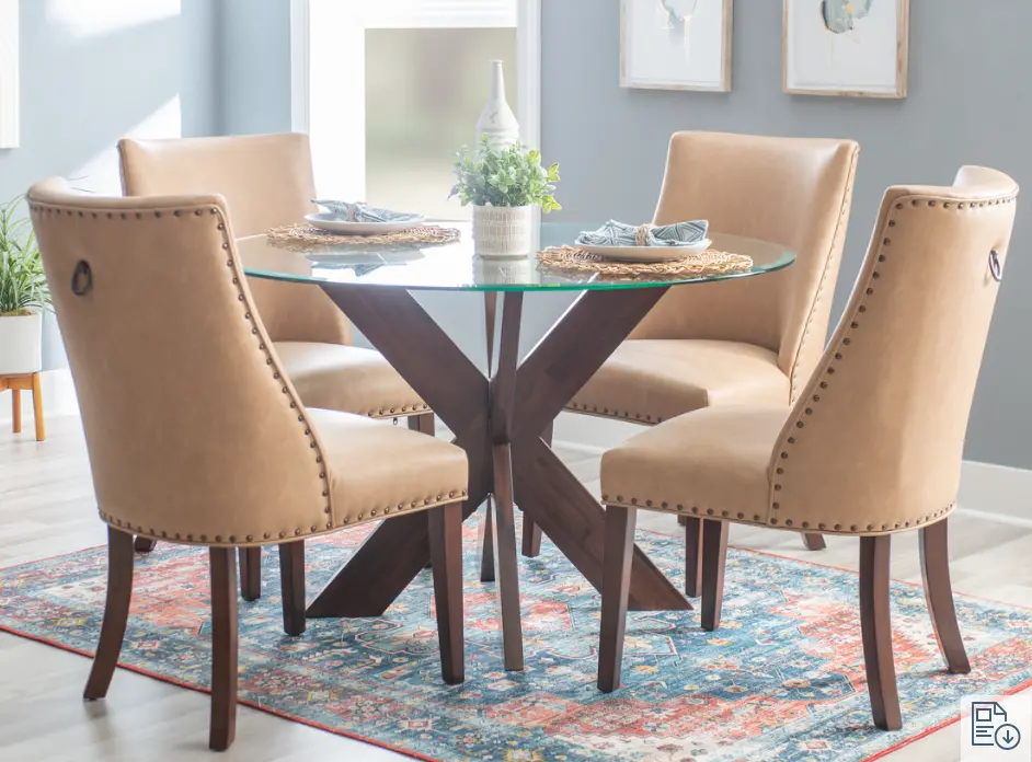 Auden Espresso Caramel 5-Piece Dining Set-2