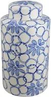 Large Blue and White Ceramic Jar