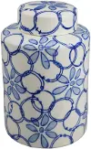 Ilsa Small Blue and White Ceramic Jar