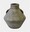 Brown Vase with Wide Handle