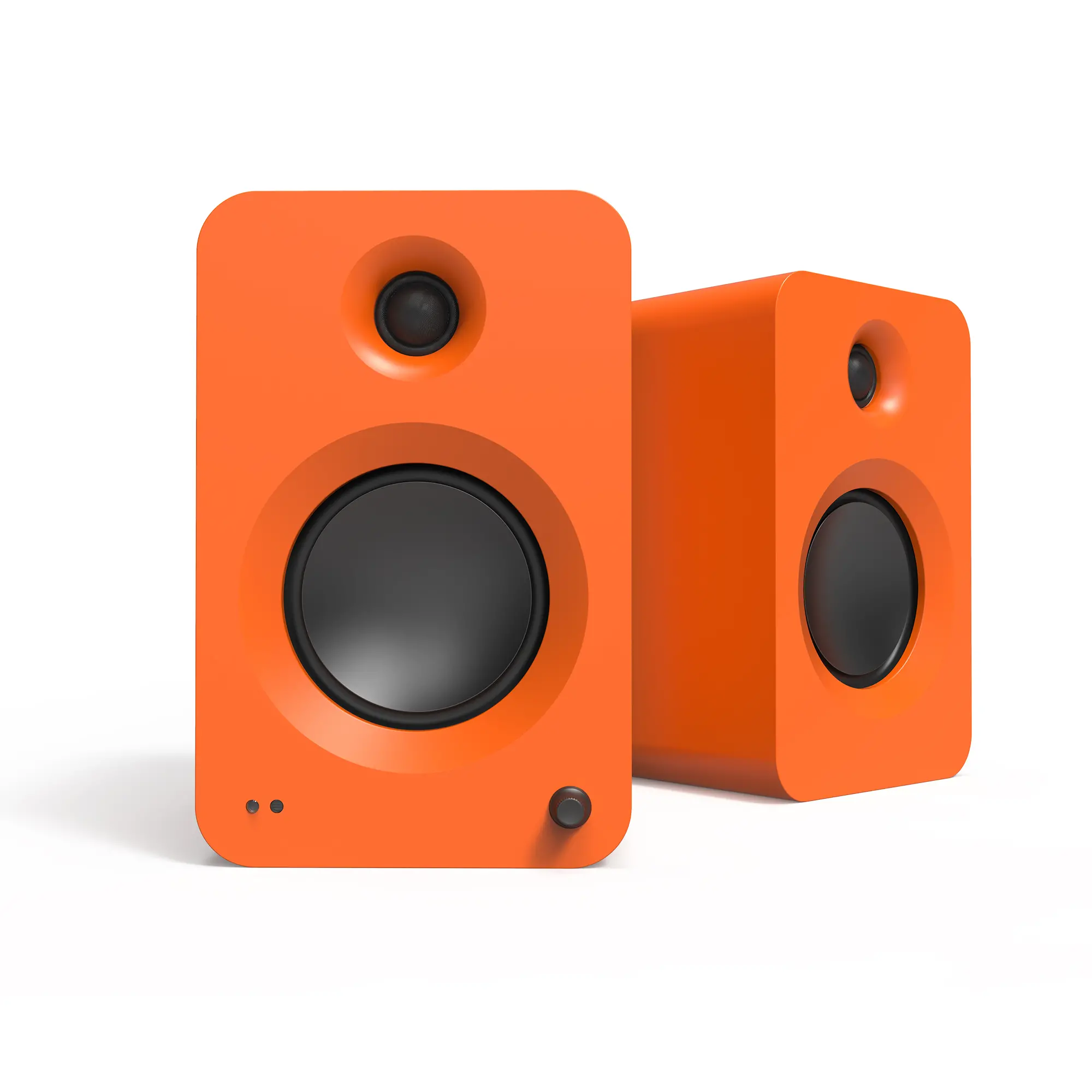 Kanto REN Bookshelf Speakers with Bluetooth - Matte Orange, Set of 2-2