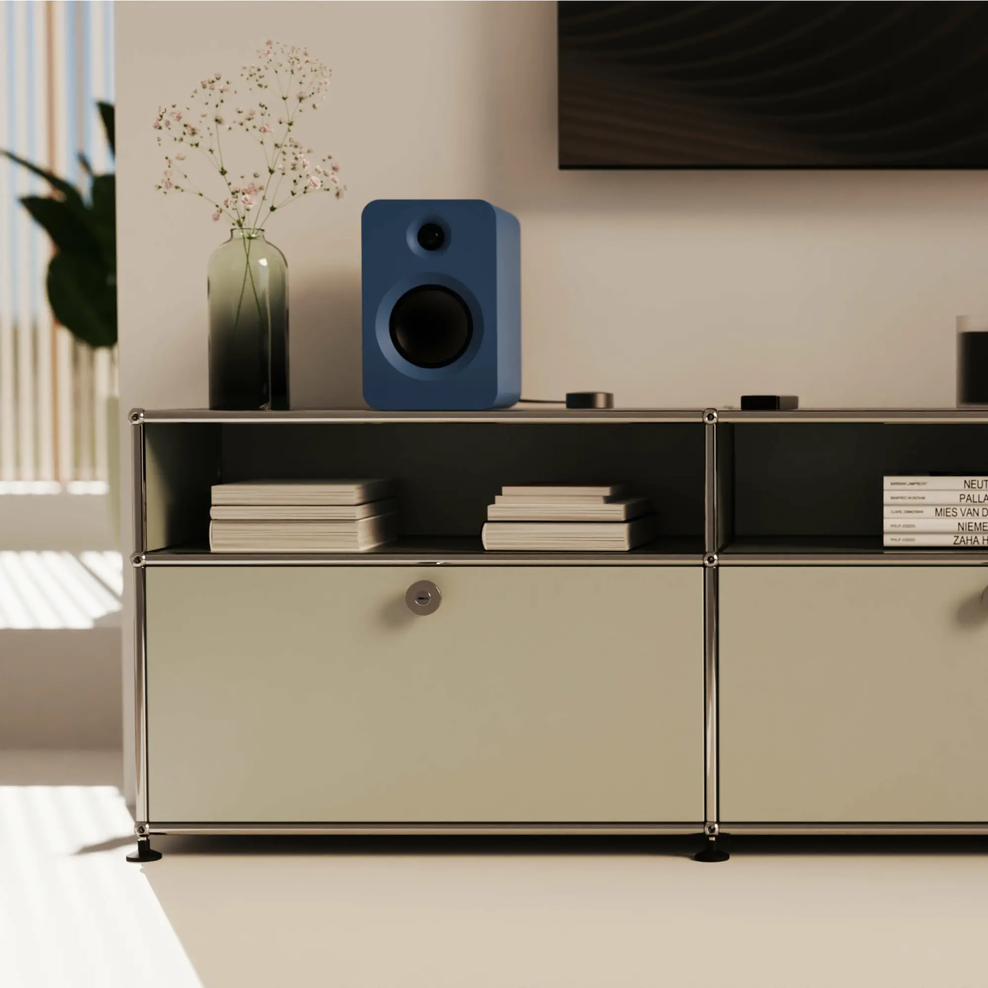 Kanto REN Bookshelf Speakers with Bluetooth - Matte Blue, Set of 2-4