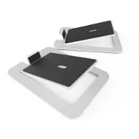 Kanto S6W Angled Desktop Speaker Stands for Large Speakers - White, Pair