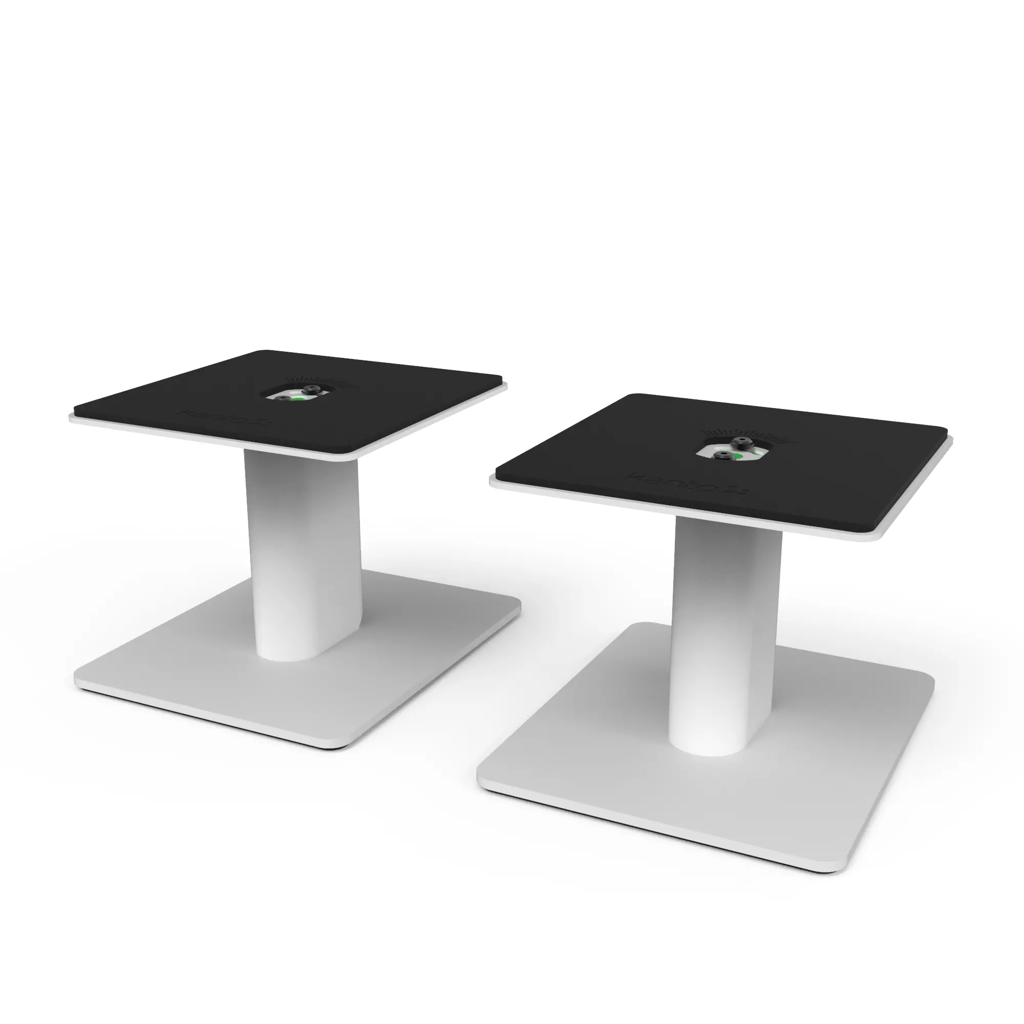 Kanto 6  Universal Desktop Speaker Stands with Cable Management - White, Set of 2-3