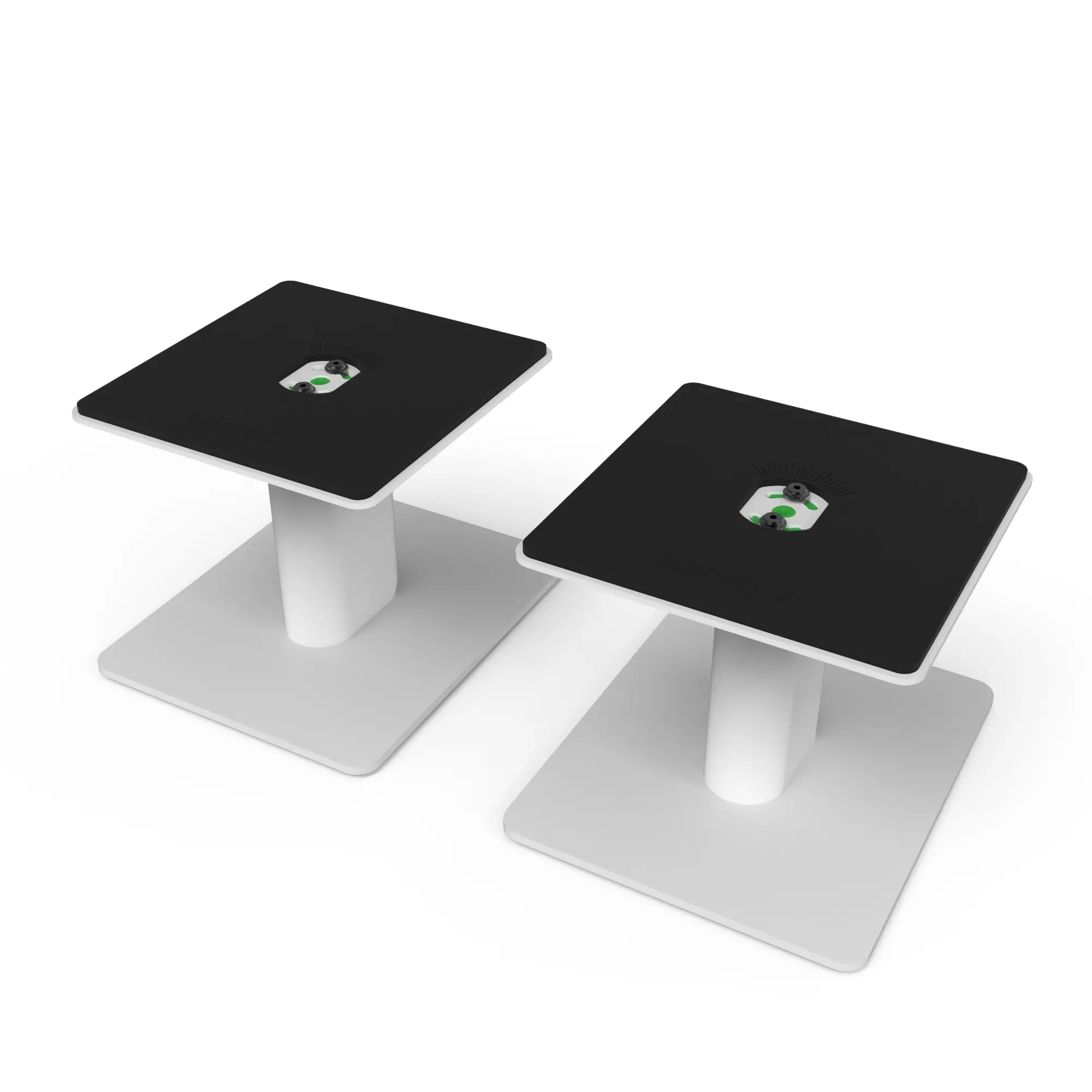 Kanto 6  Universal Desktop Speaker Stands with Cable Management - White, Set of 2-4