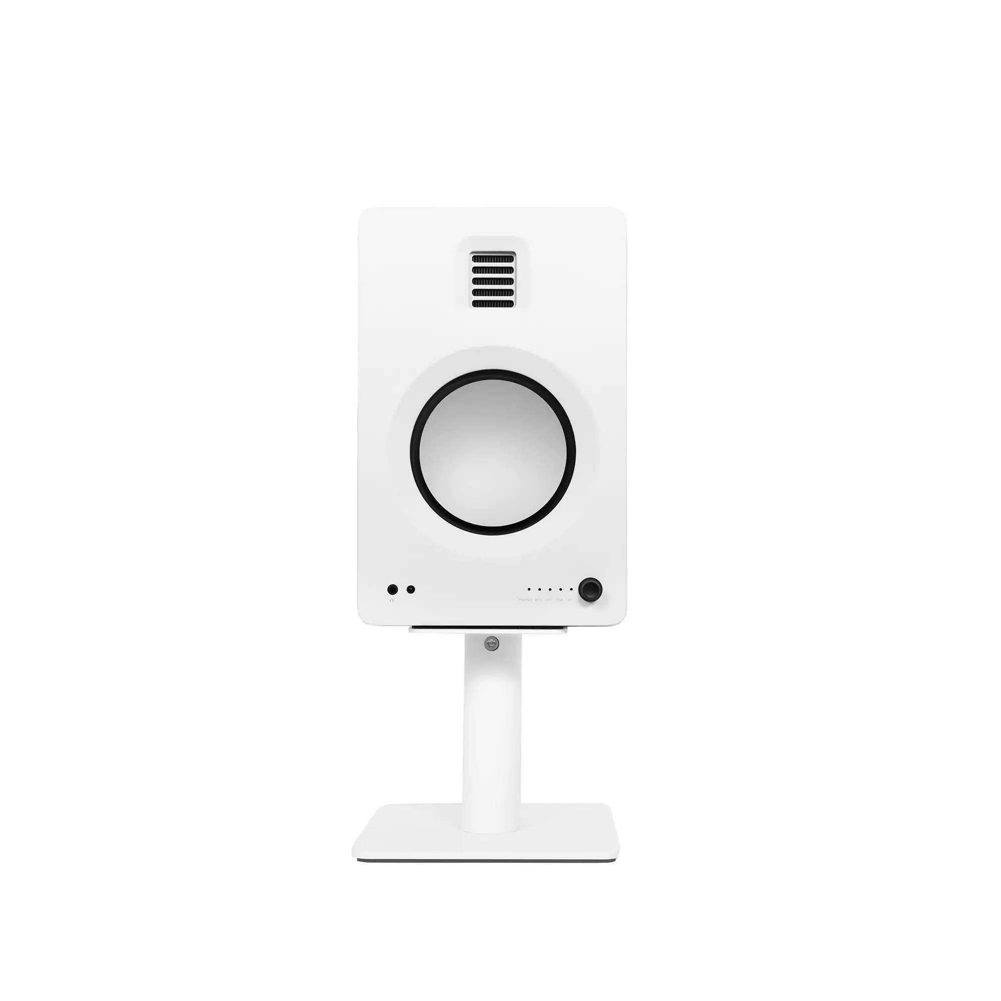 Kanto 6  Universal Desktop Speaker Stands with Cable Management - White, Set of 2-5
