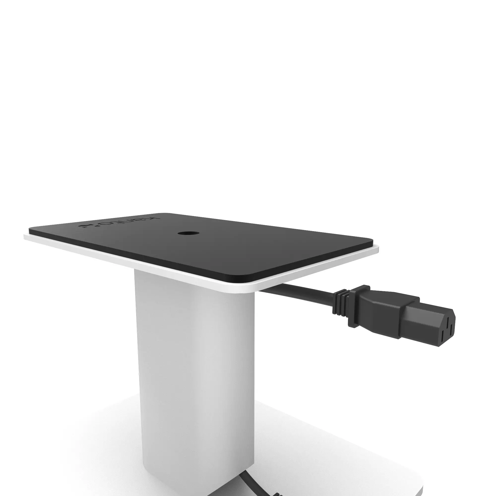 Kanto 6  Universal Desktop Speaker Stands with Cable Management - White, Set of 2-6