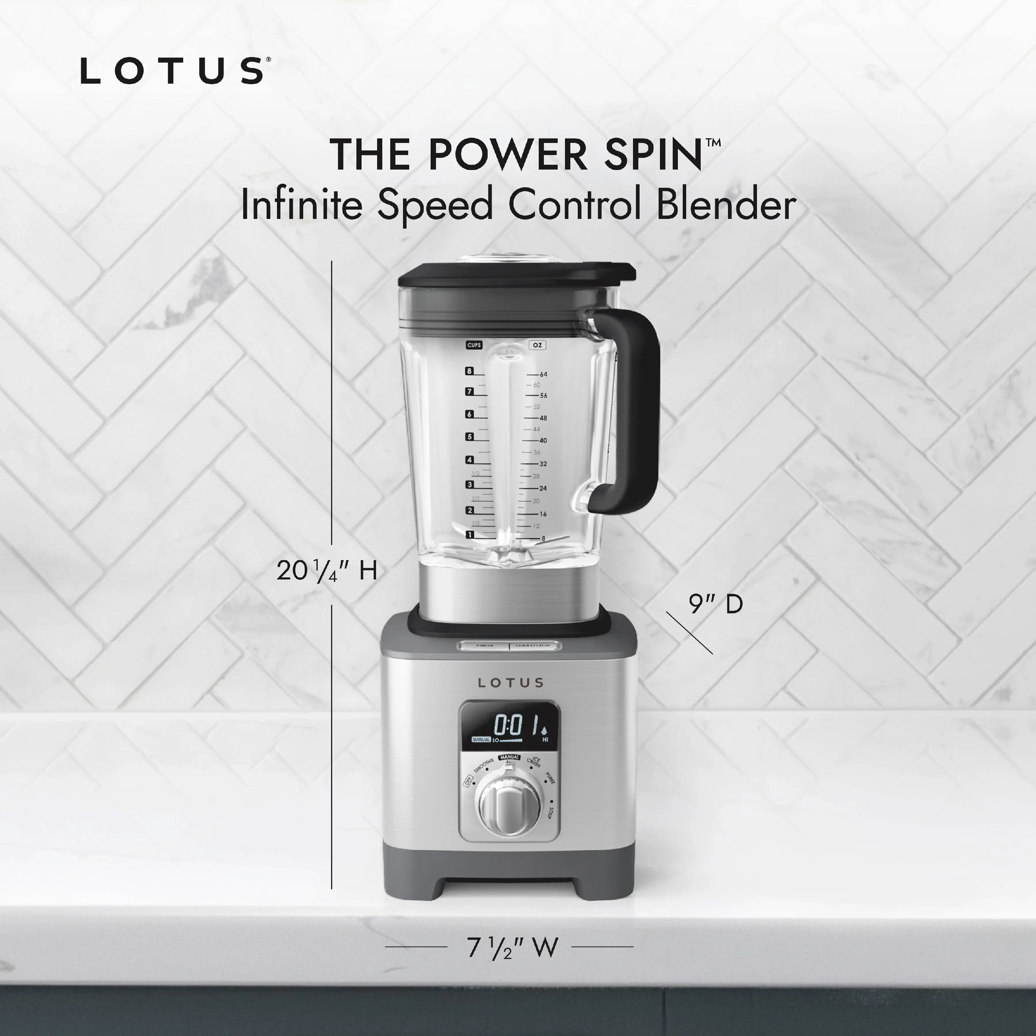 LTSBL500 Lotus Professional Series Blender - Stainless Steel-7