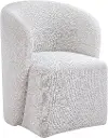 Annie White Cotton Boucle Barrel Chair