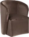 Annie Chocolate Velvet Barrel Chair