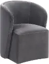 Annie Gray Velvet Barrel Chair