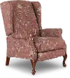 028916/J213508 Kimberly Wine Red Floral High Leg Recliner Chair