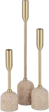 Vesta Set Of 3 Tapered Candle Holder