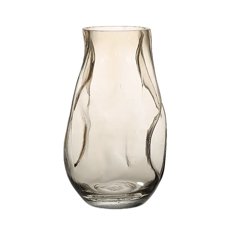 Tawny Beige Glass Vase