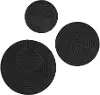 Sofia 3-Piece Matte Black Wall Decor