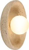 Myrtos Round Travertine Wall Sconce