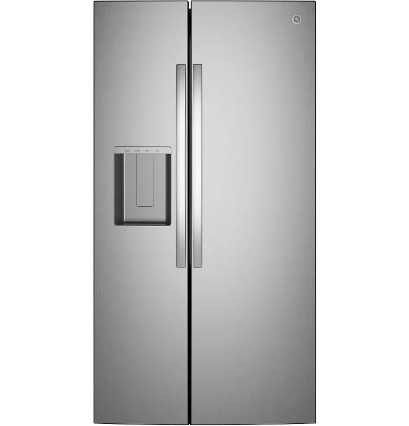 GE 23.5 Cu Ft Side-by-Side Refrigerator - Counter Depth Stainless Steel
