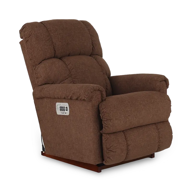 Pinnacle Dark Brown Power Rocker Recliner with Headrest and Lumbar