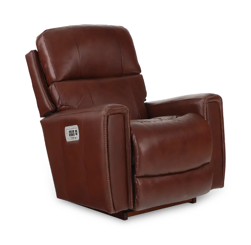 Apollo Chestnut Brown Leather Power Rocker Recliner