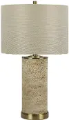Faux Stone Beige Table Lamp