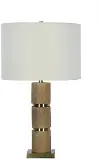 Cast, Metal, and Stone Table Lamp
