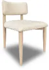 Zinnia White Sand Chenille Upholstered Dining Chair