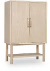 Zinnia White Sand Tall Bar Cabinet