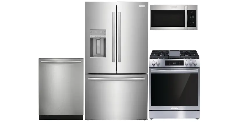 Frigidaire 4 Piece Gas Appliance Package - Stainless Steel