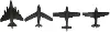 Assorted Wooden Plane Wall Decor