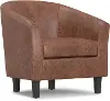 Amy Brown Vegan Leather Barrel Chair