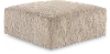 Wilson Warm Taupe Suede Ottoman
