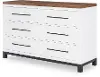 Dutton White Oak 6-Drawer Dresser